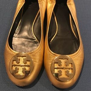 Tory Burch Gold flats